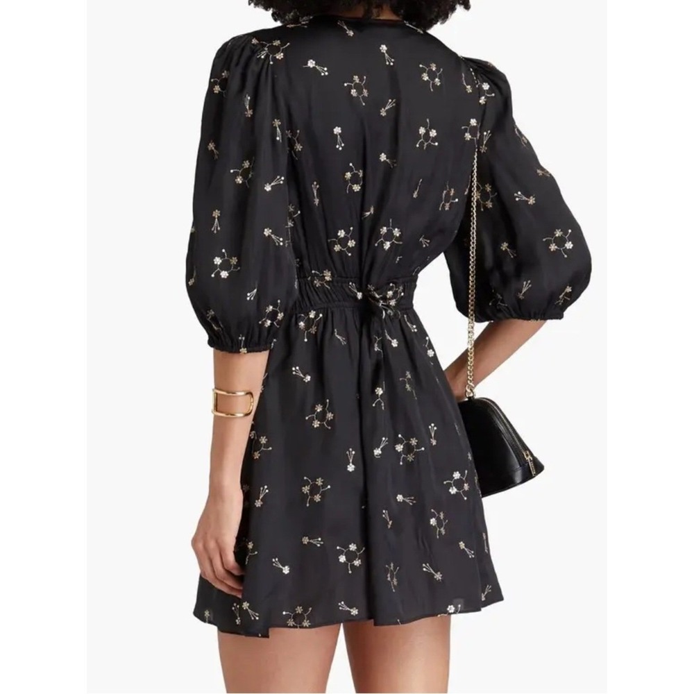 Maje NWT Sequin Embellished V-Neck Mini Cocktail Dress Black 42 XL - Picture 15 of 16